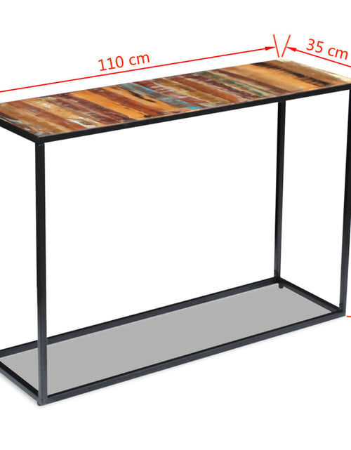 Загрузите изображение в средство просмотра галереи, Masă consolă, 110x35x76 cm, lemn masiv reciclat Lando - Lando
