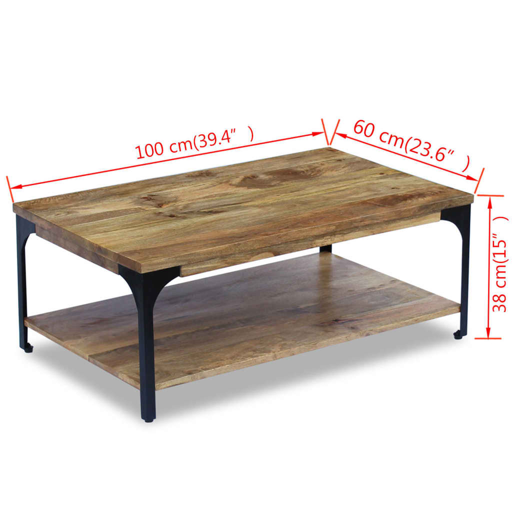 Măsuță de cafea din lemn de mango 100x60x38 cm Lando - Lando