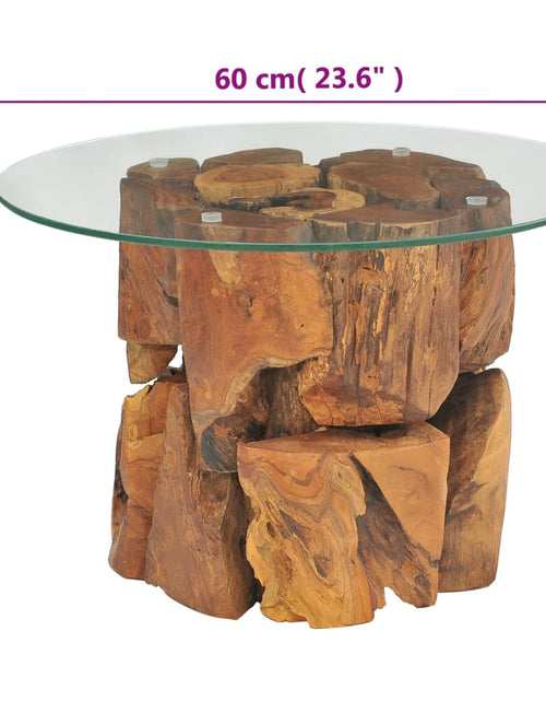 Încărcați imaginea în vizualizatorul Galerie, Măsuță de cafea, 60 cm, lemn masiv de tec erodat Lando - Lando
