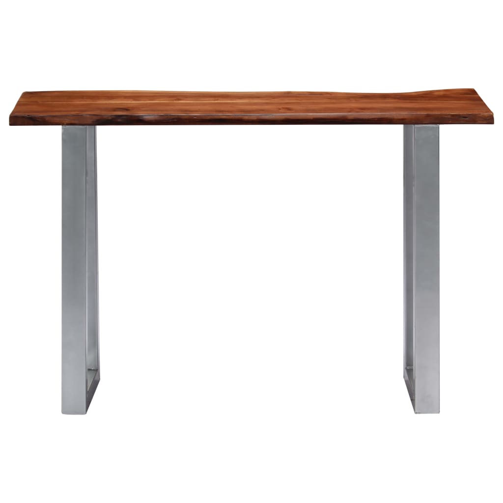 Masă consolă, 115x35x76 cm, lemn masiv de acacia și fier