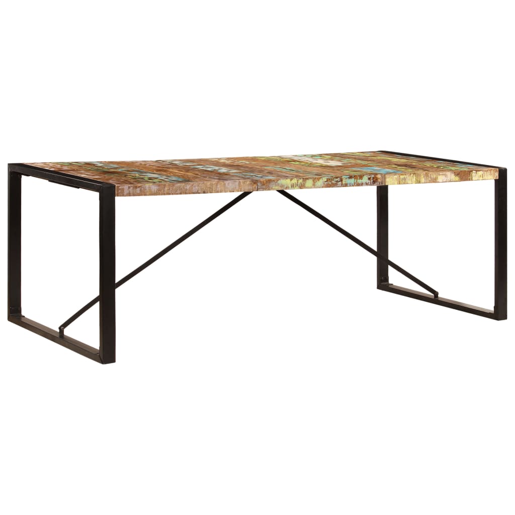 Masă de bucătărie, 220 x 100 x 75 cm, lemn masiv reciclat - Lando