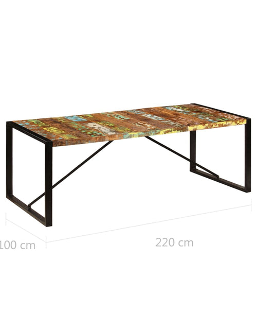 Загрузите изображение в средство просмотра галереи, Masă de bucătărie, 220 x 100 x 75 cm, lemn masiv reciclat - Lando
