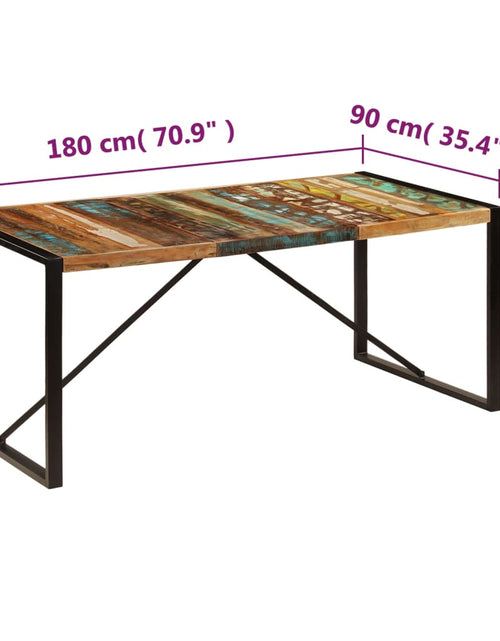 Загрузите изображение в средство просмотра галереи, Masă de bucătărie, 180 x 90 x 75 cm, lemn masiv reciclat - Lando
