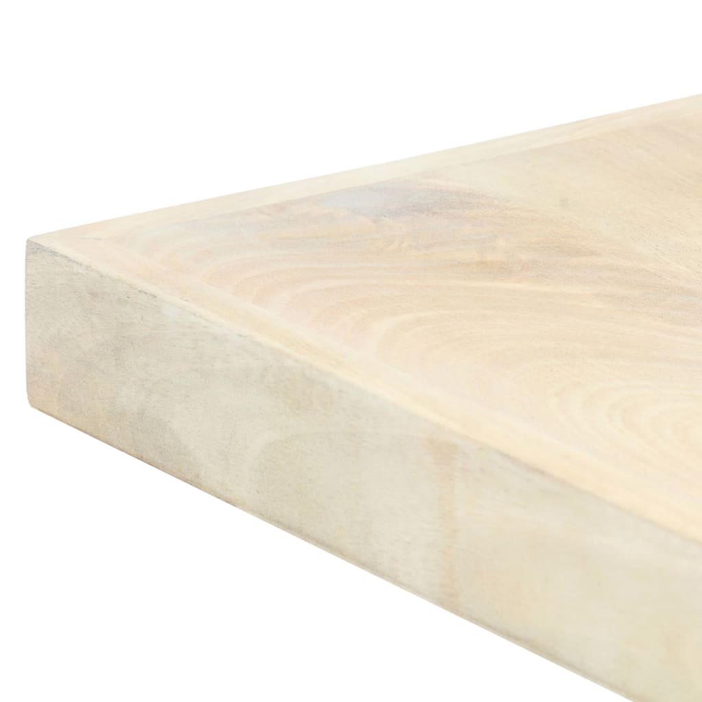 Masă de bucătărie, alb, 200x100x75 cm, lemn masiv de mango - Lando
