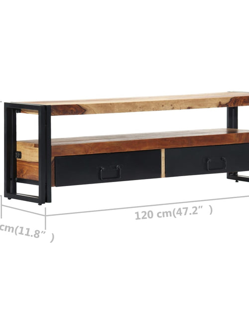 Загрузите изображение в средство просмотра галереи, Comodă TV, 120x30x40 cm, lemn masiv de sheesham Lando - Lando
