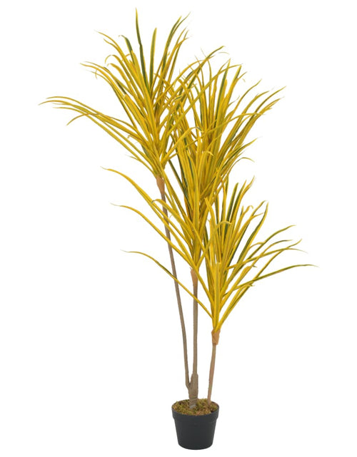 Încărcați imaginea în vizualizatorul Galerie, Plantă artificială Dracaena cu ghiveci, galben, 125 cm
