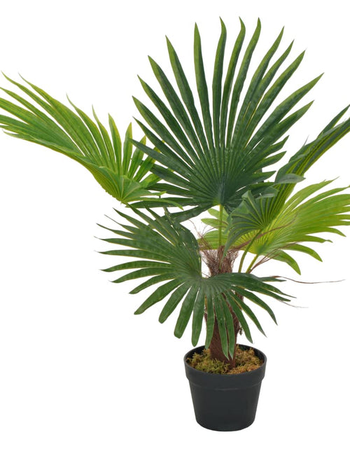 Încărcați imaginea în vizualizatorul Galerie, Plantă artificială palmier cu ghiveci, verde, 70 cm Lando - Lando
