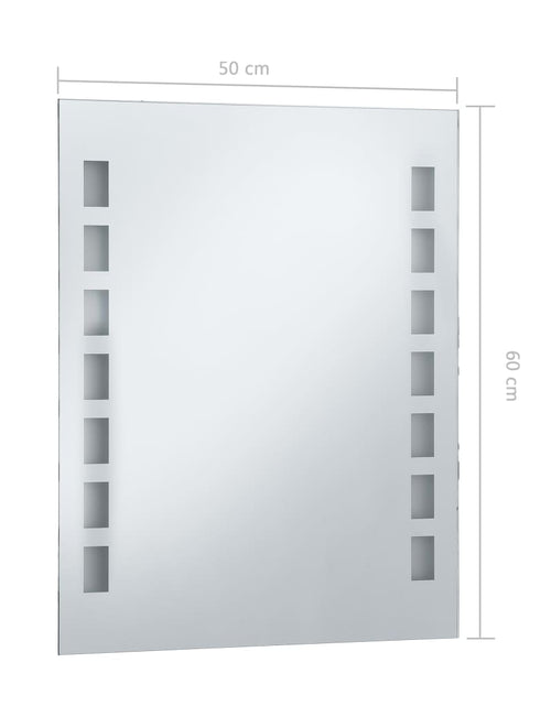 Încărcați imaginea în vizualizatorul Galerie, Oglindă cu LED de perete pentru baie, 50 x 60 cm - Lando
