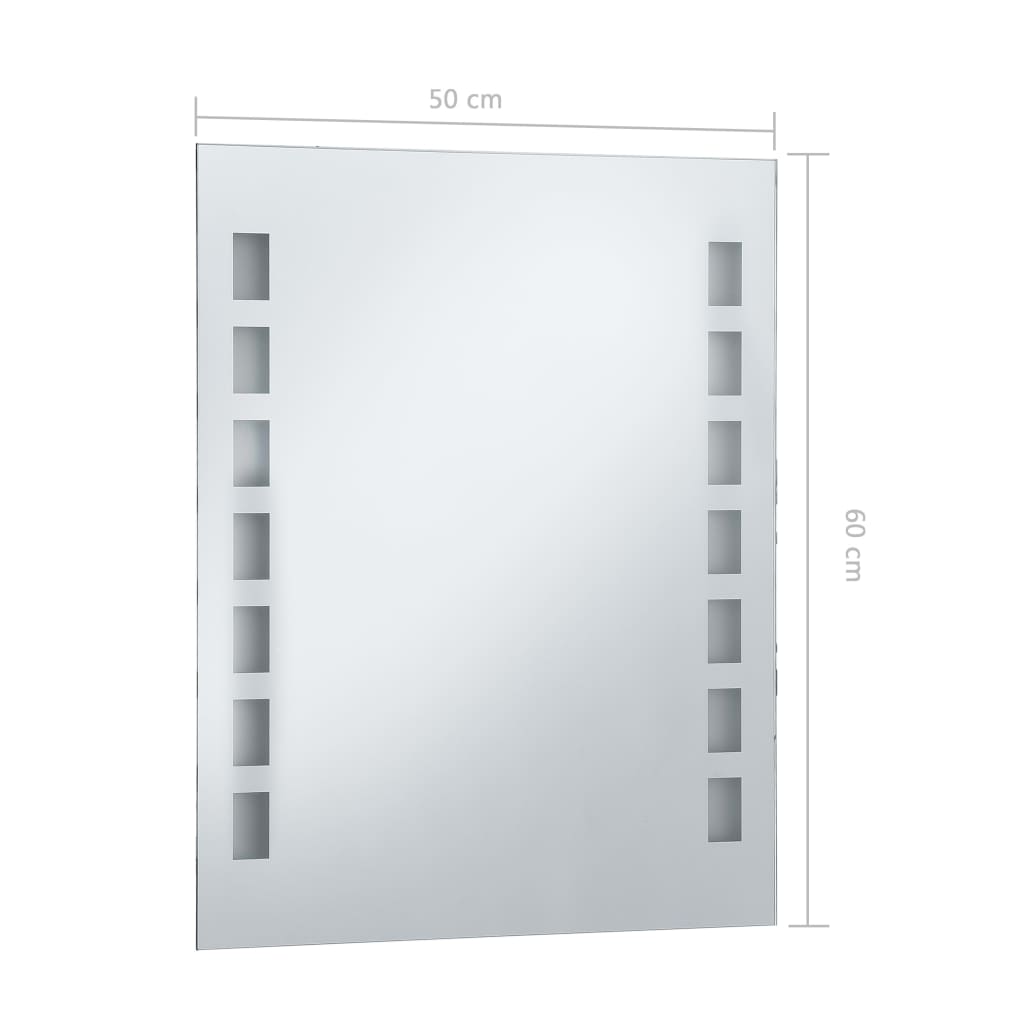 Oglindă cu LED de perete pentru baie, 50 x 60 cm - Lando