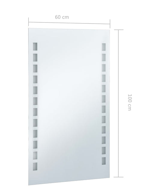Загрузите изображение в средство просмотра галереи, Oglindă cu LED de perete de baie, 60 x 100 cm Lando - Lando
