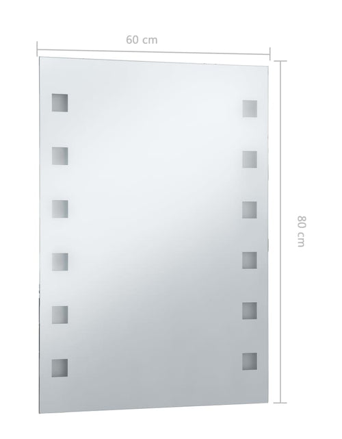 Încărcați imaginea în vizualizatorul Galerie, Oglindă cu LED de perete pentru baie, 60 x 80 cm Lando - Lando
