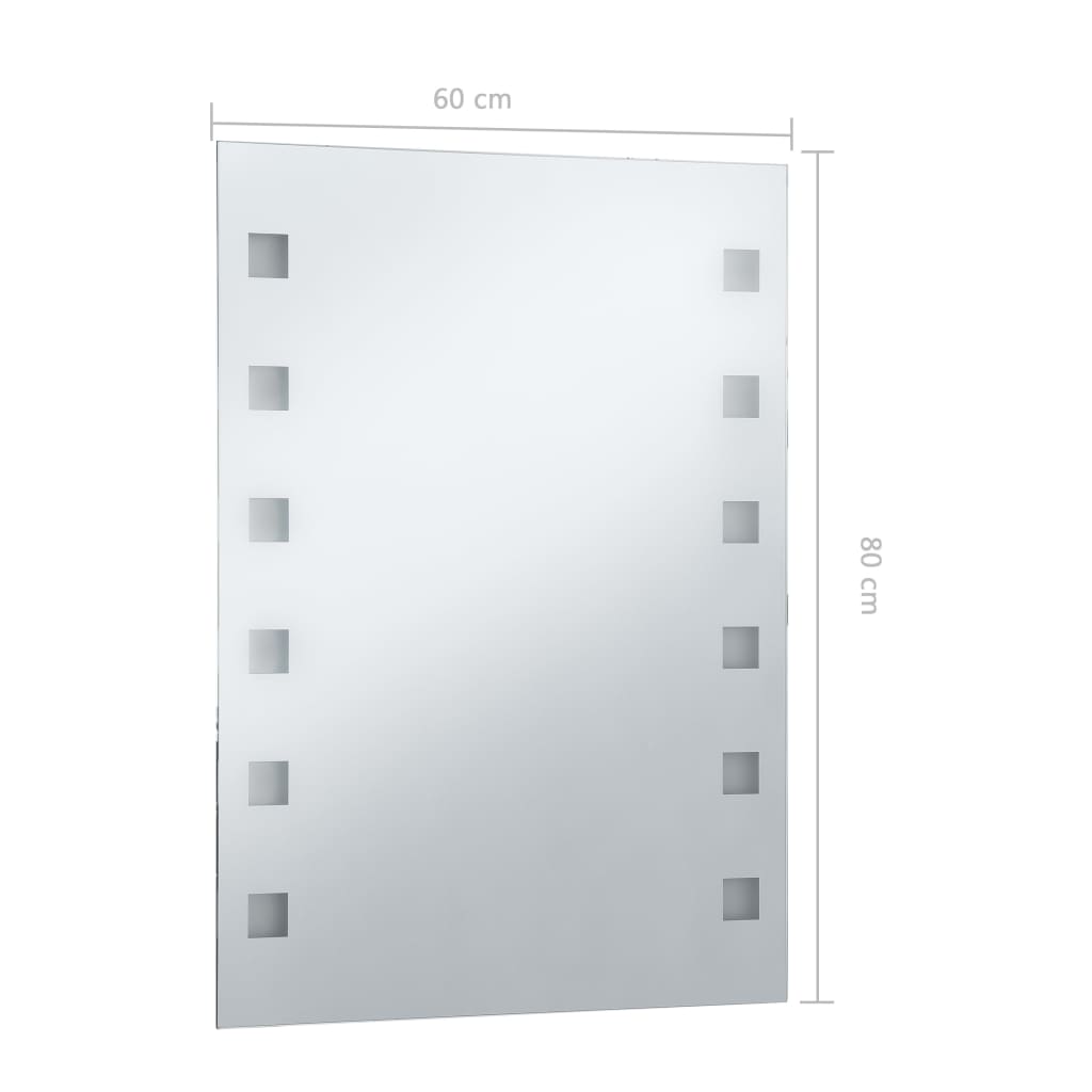 Oglindă cu LED de perete pentru baie, 60 x 80 cm Lando - Lando