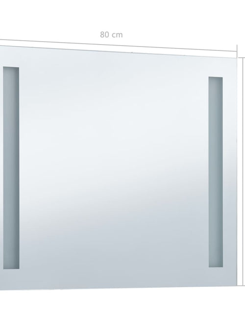 Încărcați imaginea în vizualizatorul Galerie, Oglindă de perete de baie cu LED, 80 x 60 cm Lando - Lando
