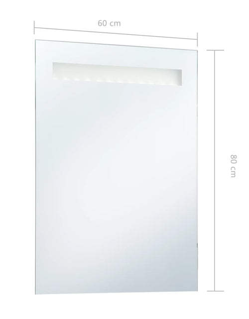 Încărcați imaginea în vizualizatorul Galerie, Oglindă cu LED de perete de baie, 60 x 80 cm Lando - Lando
