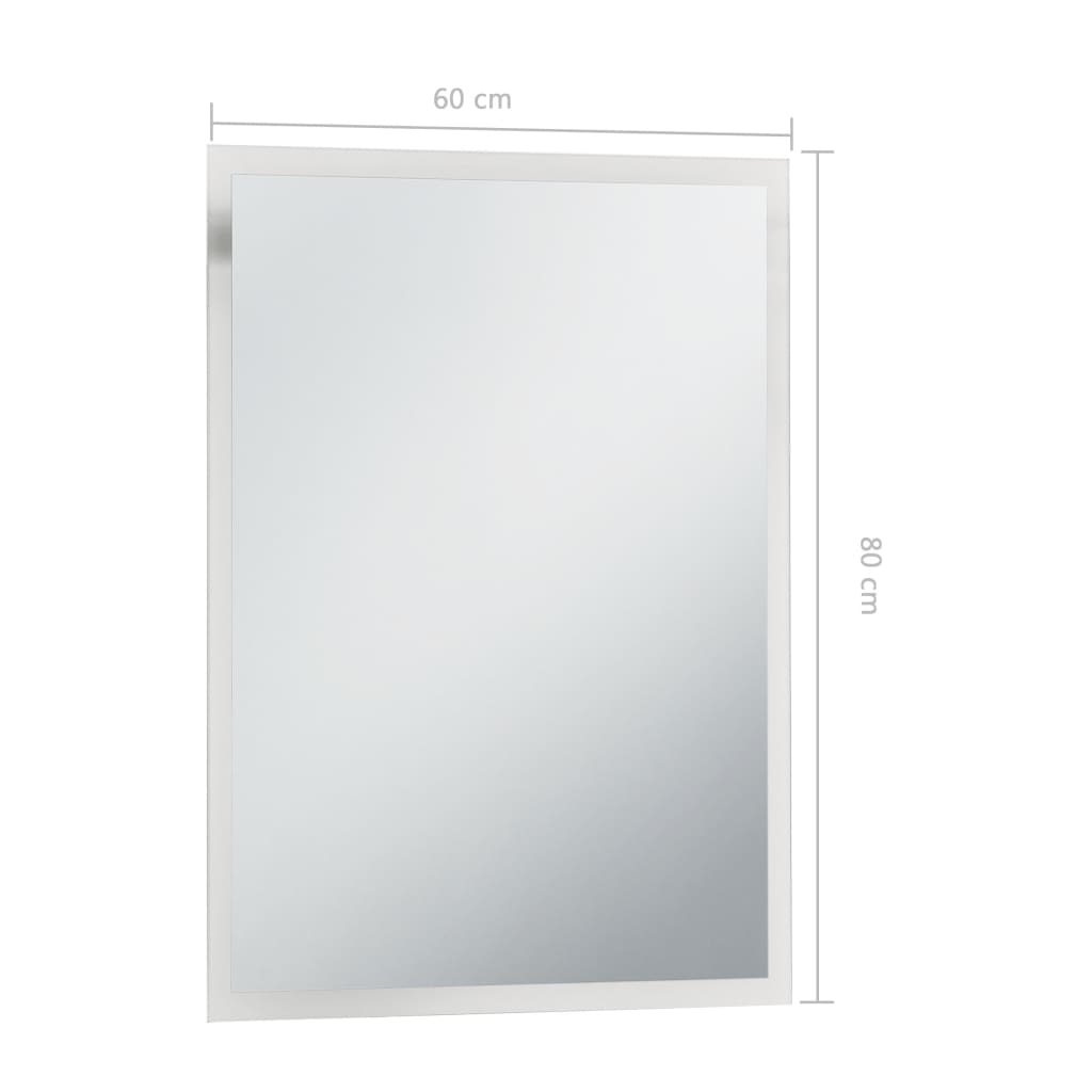 Oglindă cu LED de perete de baie, 60 x 80 cm Lando - Lando