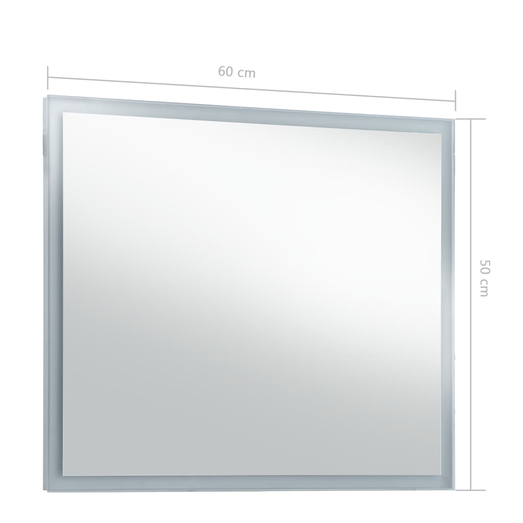 Oglindă cu LED de perete pentru baie, 60 x 50 cm Lando - Lando