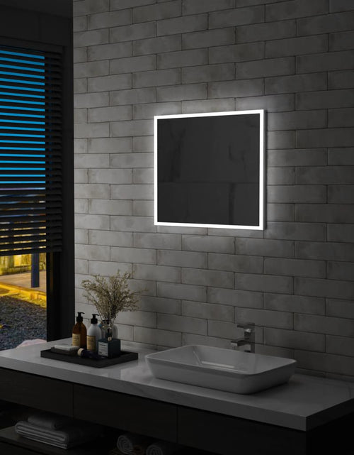 Încărcați imaginea în vizualizatorul Galerie, Oglindă cu LED de perete pentru baie, 60 x 50 cm Lando - Lando
