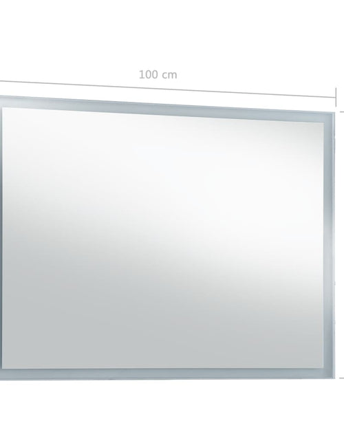 Загрузите изображение в средство просмотра галереи, Oglindă cu LED pentru perete de baie, 100 x 60 cm Lando - Lando
