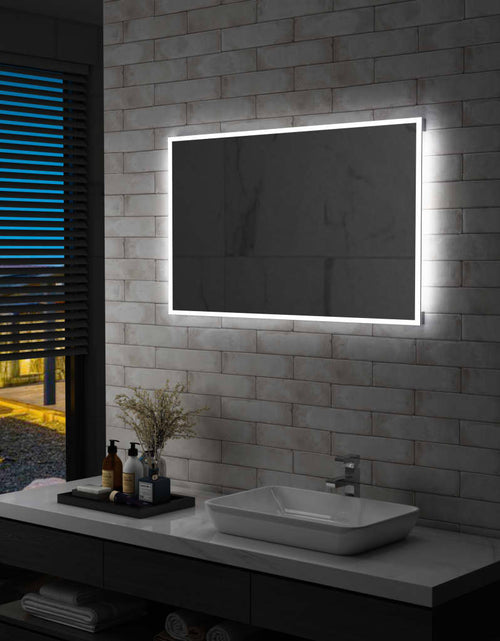 Încărcați imaginea în vizualizatorul Galerie, Oglindă cu LED pentru perete de baie, 100 x 60 cm Lando - Lando
