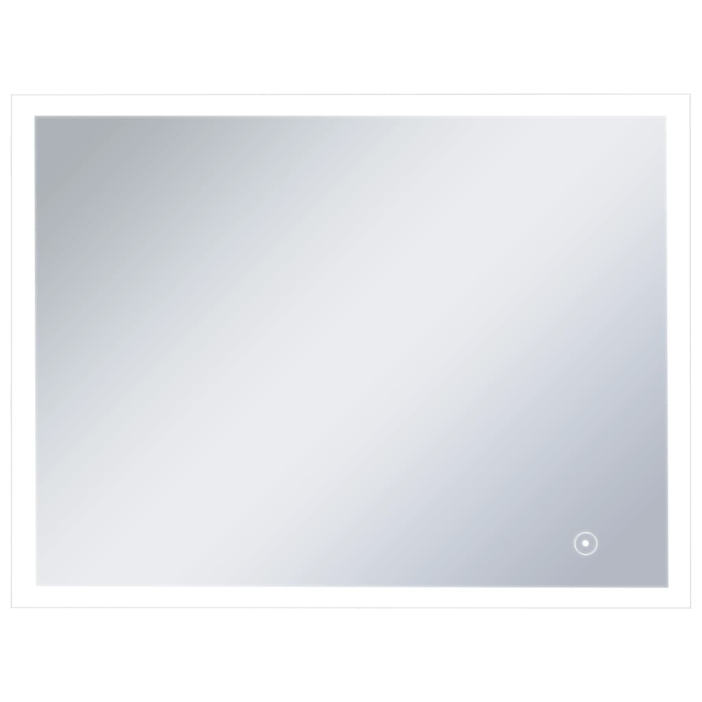 Oglindă cu LED de perete de baie cu senzor tactil, 80 x 60 cm Lando - Lando