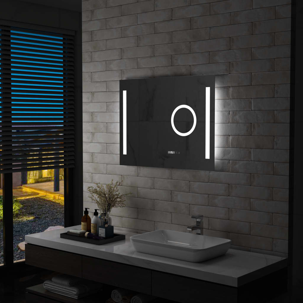 Oglindă cu LED de perete de baie cu senzor tactil, 80 x 60 cm Lando - Lando
