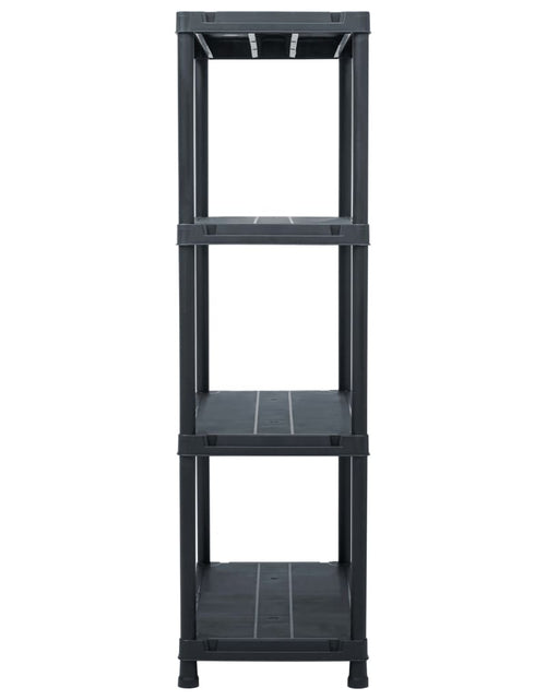 Încărcați imaginea în vizualizatorul Galerie, Raft de depozitare, negru, 80 x 40 x 138 cm, plastic, 200 kg - Lando

