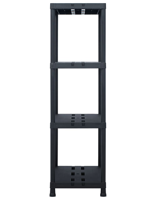 Încărcați imaginea în vizualizatorul Galerie, Raft de depozitare, negru, 90 x 40 x 138 cm, plastic, 220 kg - Lando
