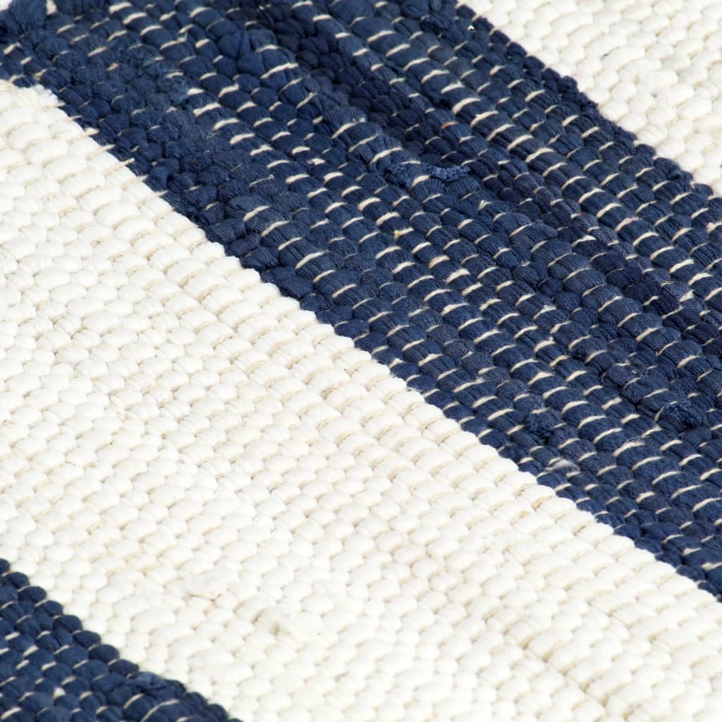 Naproane, 6 buc., chindi, dungi albastre și albe, 30 x 45 cm Lando - Lando