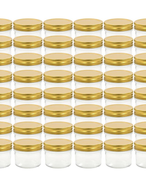 Загрузите изображение в средство просмотра галереи, Borcane din sticlă pentru gem, capace aurii, 48 buc, 110 ml Lando - Lando
