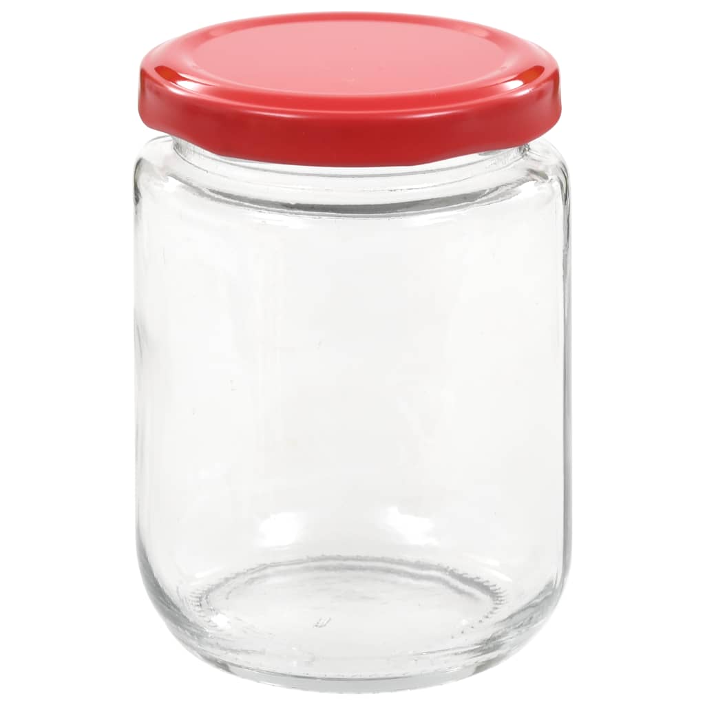 Borcane din sticlă pentru gem, capace roșii, 96 buc., 230 ml Lando - Lando