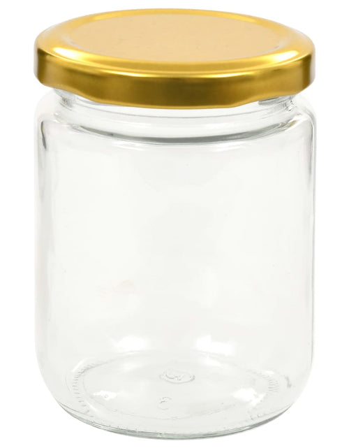 Încărcați imaginea în vizualizatorul Galerie, Borcane din sticlă pentru gem, capac auriu, 48 buc., 230 ml Lando - Lando
