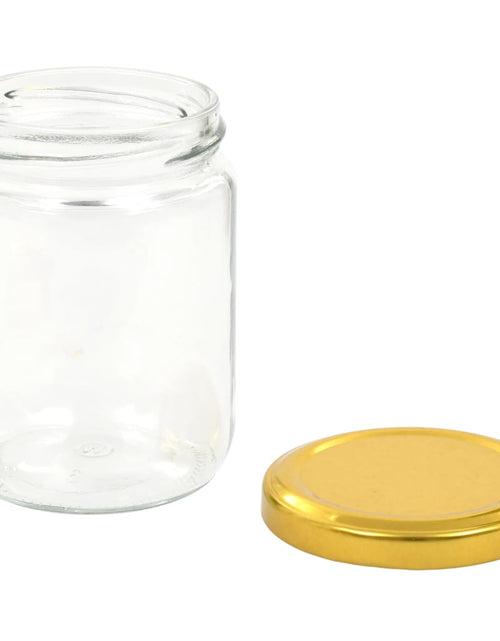 Încărcați imaginea în vizualizatorul Galerie, Borcane din sticlă pentru gem, capac auriu, 48 buc., 230 ml Lando - Lando
