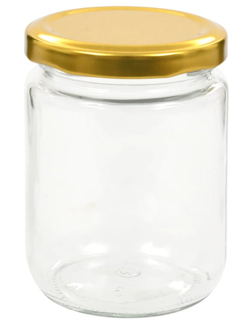 Загрузите изображение в средство просмотра галереи, Borcane din sticlă pentru gem, capace aurii, 96 buc., 230 ml Lando - Lando
