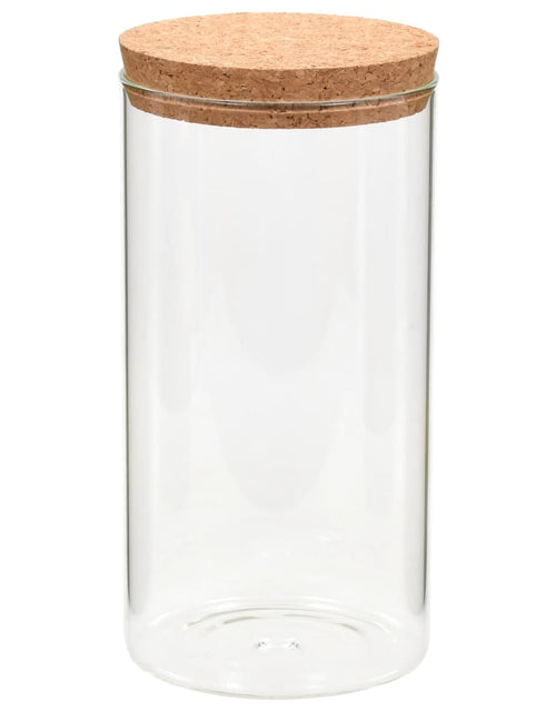 Încărcați imaginea în vizualizatorul Galerie, Borcane din sticlă depozitare, capac de plută, 6 buc., 1400 ml Lando - Lando
