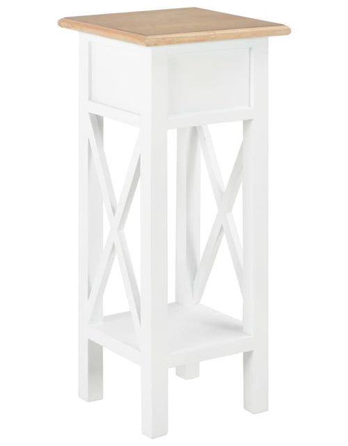 Încărcați imaginea în vizualizatorul Galerie, Masă laterală, alb, 27 x 27 x 65,5 cm, lemn - Lando
