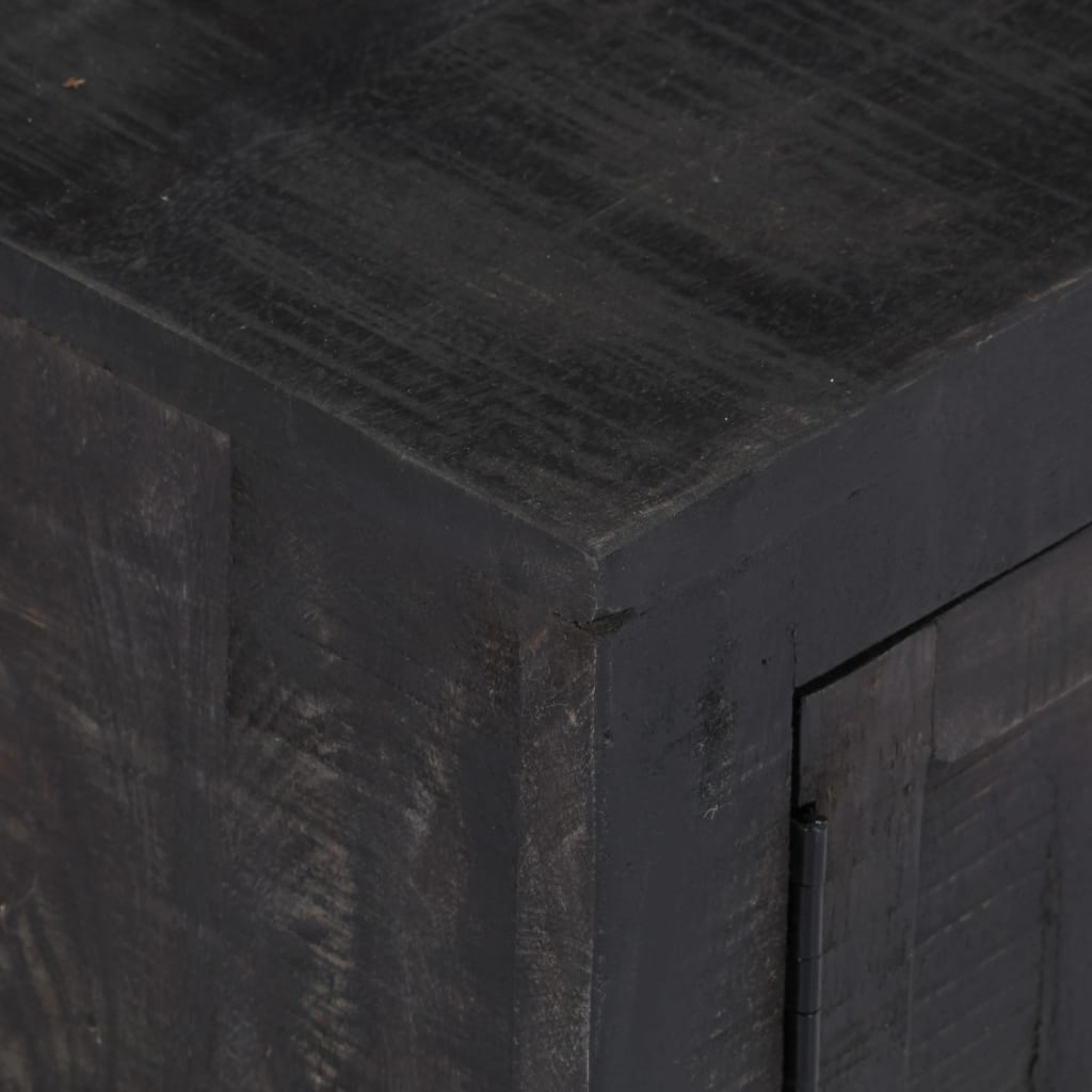 Comodă TV, negru, 118 x 30 x 40 cm, lemn masiv de mango Lando - Lando