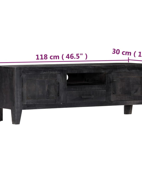 Загрузите изображение в средство просмотра галереи, Comodă TV, negru, 118 x 30 x 40 cm, lemn masiv de mango Lando - Lando
