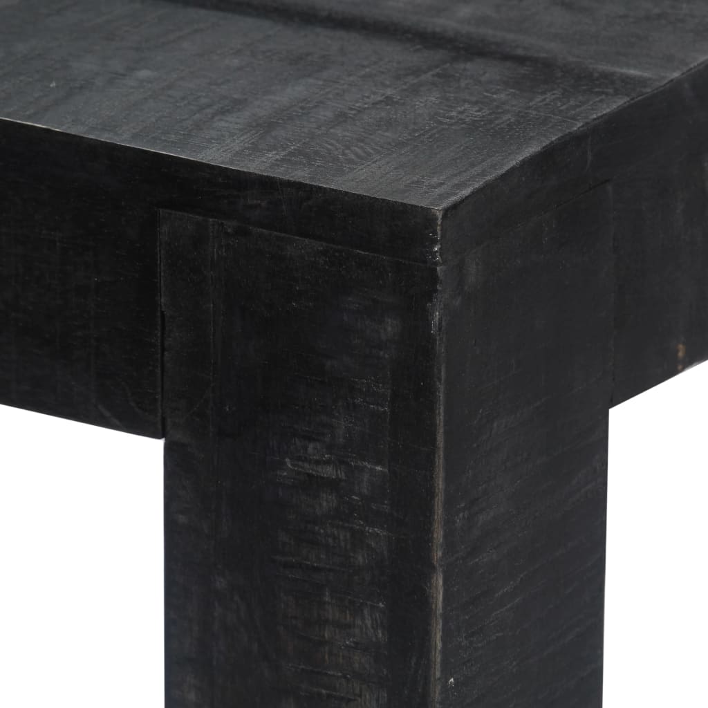 Masă de bucătărie, negru, 118x60x76 cm, lemn masiv de mango - Lando