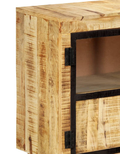 Загрузите изображение в средство просмотра галереи, Servantă, maro și negru, 160x30x80 cm, lemn de mango nefinisat - Lando
