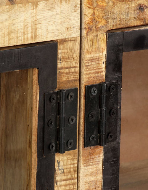 Загрузите изображение в средство просмотра галереи, Servantă, maro și negru, 160x30x80 cm, lemn de mango nefinisat - Lando
