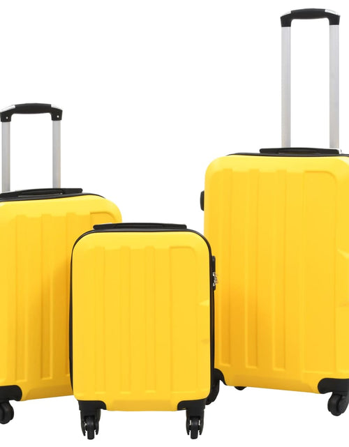 Încărcați imaginea în vizualizatorul Galerie, Set valize carcasă rigidă, 3 buc., galben, ABS - Lando
