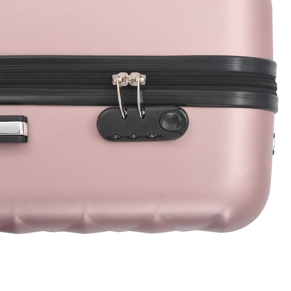 Set valiză carcasă rigidă, 3 buc., roz auriu, ABS Lando - Lando