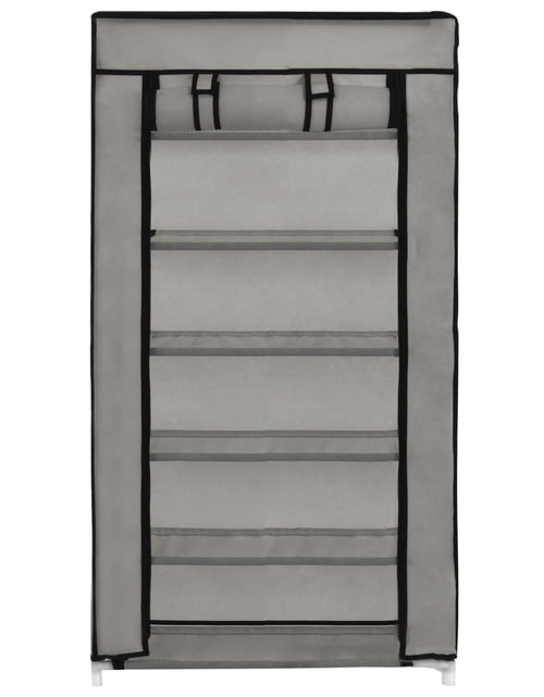 Încărcați imaginea în vizualizatorul Galerie, Pantofar cu husă, gri, 58x28x106 cm, material textil - Lando
