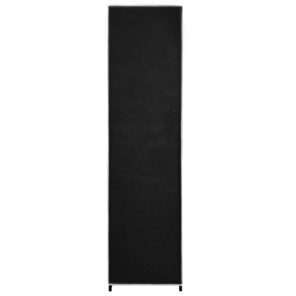 Șifonier cu 4 compartimente, negru, 175 x 45 x 170 cm - Lando