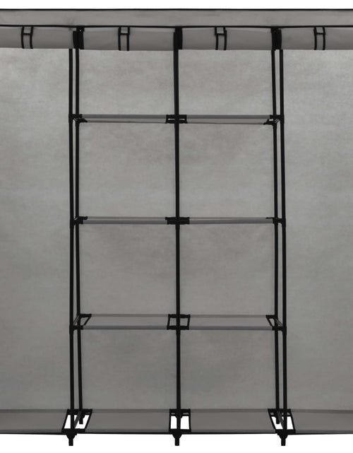 Încărcați imaginea în vizualizatorul Galerie, Șifonier cu 4 compartimente, gri, 175 x 45 x 170 cm - Lando
