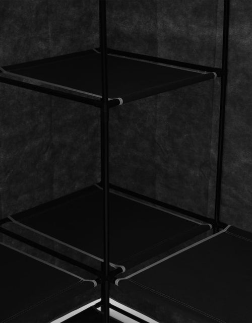 Загрузите изображение в средство просмотра галереи, Șifonier de colț, negru, 130 x 87 x 169 cm - Lando
