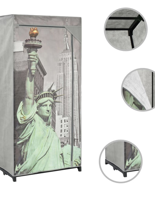 Загрузите изображение в средство просмотра галереи, Șifonier New York, 75 x 45 x 160 cm, material textil - Lando
