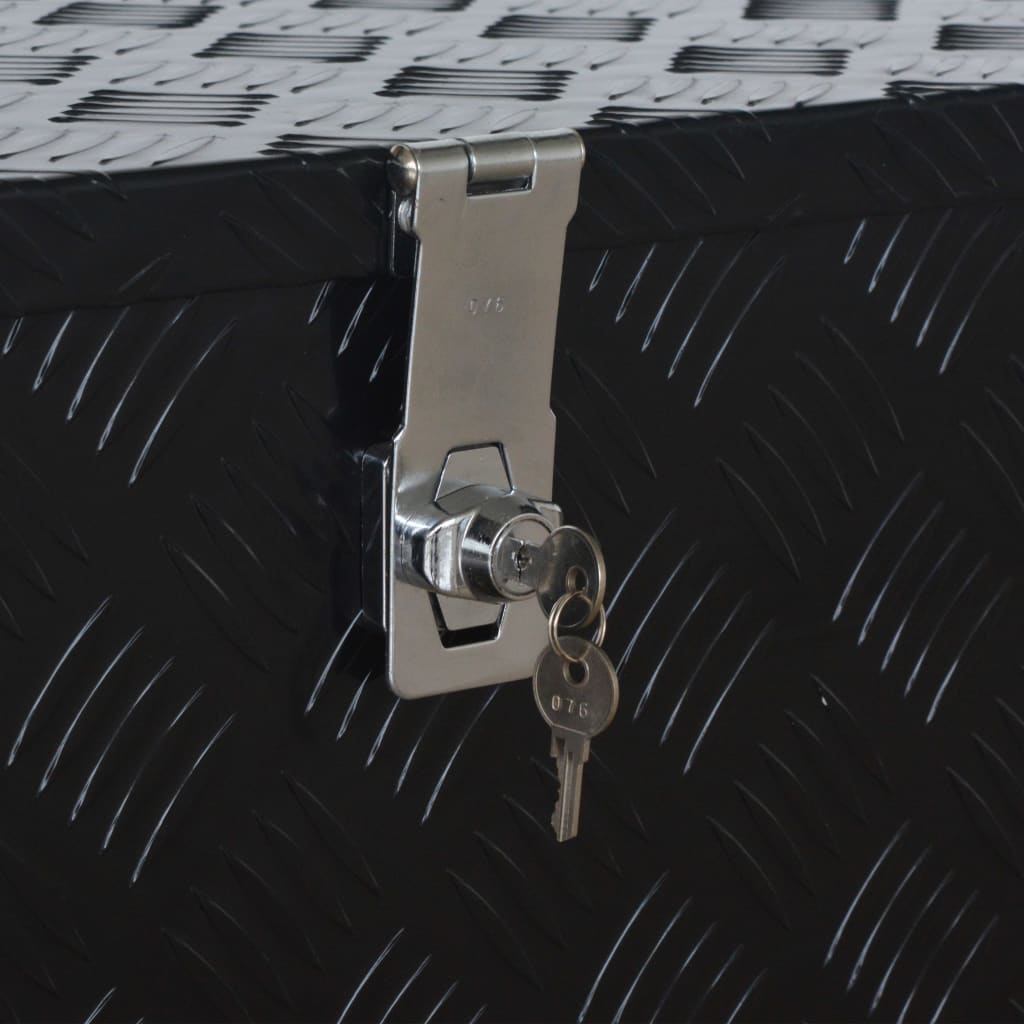Ladă din aluminiu, negru, 1085 x 370 x 400 mm Lando - Lando