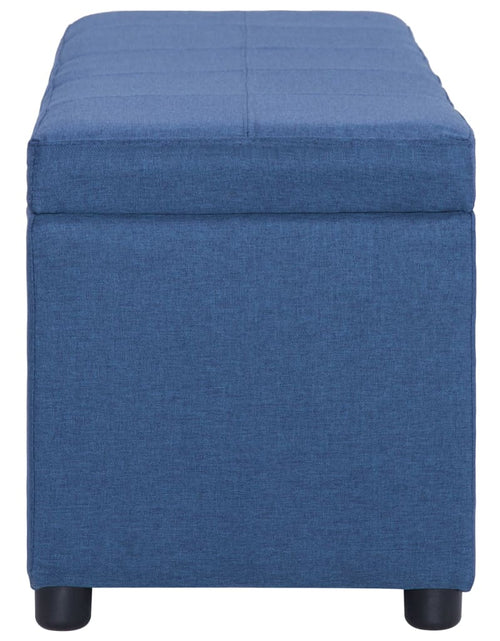 Încărcați imaginea în vizualizatorul Galerie, Bancă cu compartiment de depozitare albastru, 116 cm, poliester - Lando

