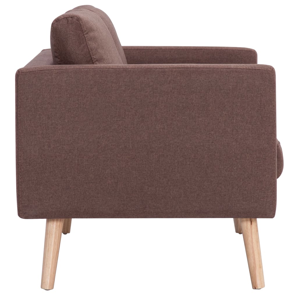 Canapea cu 2 locuri, maro, material textil - Lando